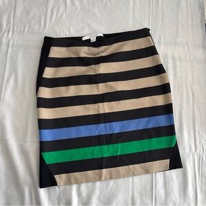 Diane Von Furstenberg Striped Mini Skirt